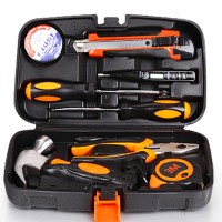 科麦斯五金工具箱9件套 家用手动工具工具组合套装 维修工具箱