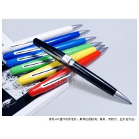 厂家批发塑料文具用品 双色笔夹创意笔 周年活动广告笔定制